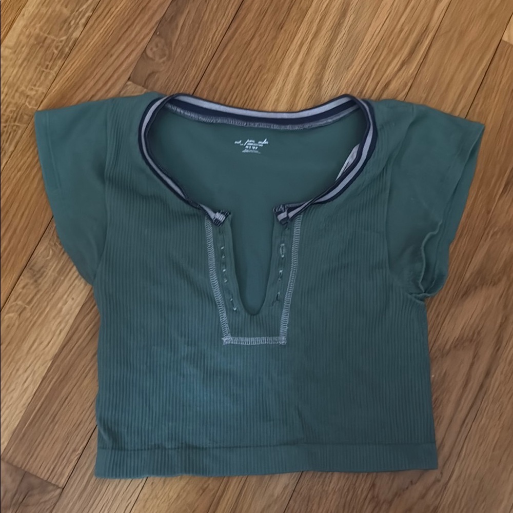 Urban Outfitters Green Crop Top